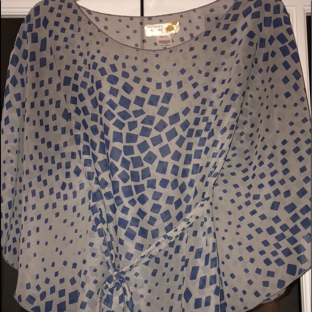 Blue and grey top
